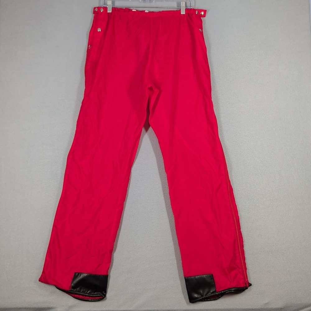 Vintage Skyr Pants Scandia Trading Co Mens‎ Large Red Nylon Full Zip Ski Snow